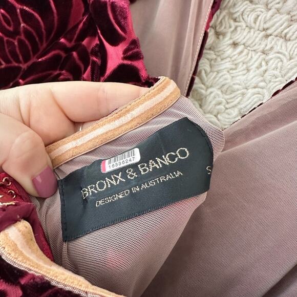 Bronx and Banco Velvet Floral Gown - Picture 4 of 11